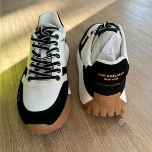 Sam Edelman black/white nylon sneaker